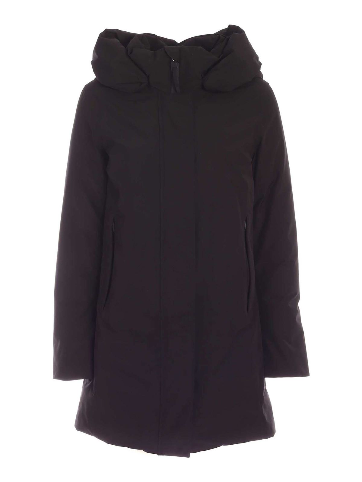 Padded coats Woolrich - Marshall down jacket in black ...
