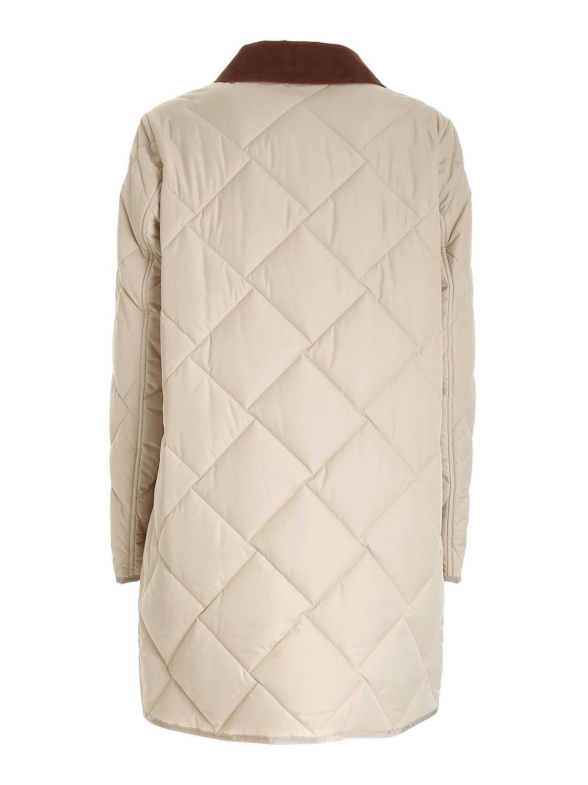 Knee Length Coats Fay Quilted Coat In Beige Naw24433600tpw0133 