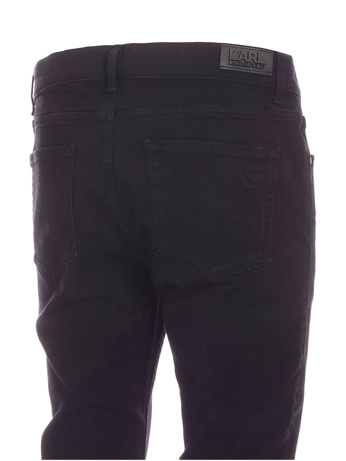 Straight leg jeans Karl Lagerfeld - 5-pocket jeans in black ...