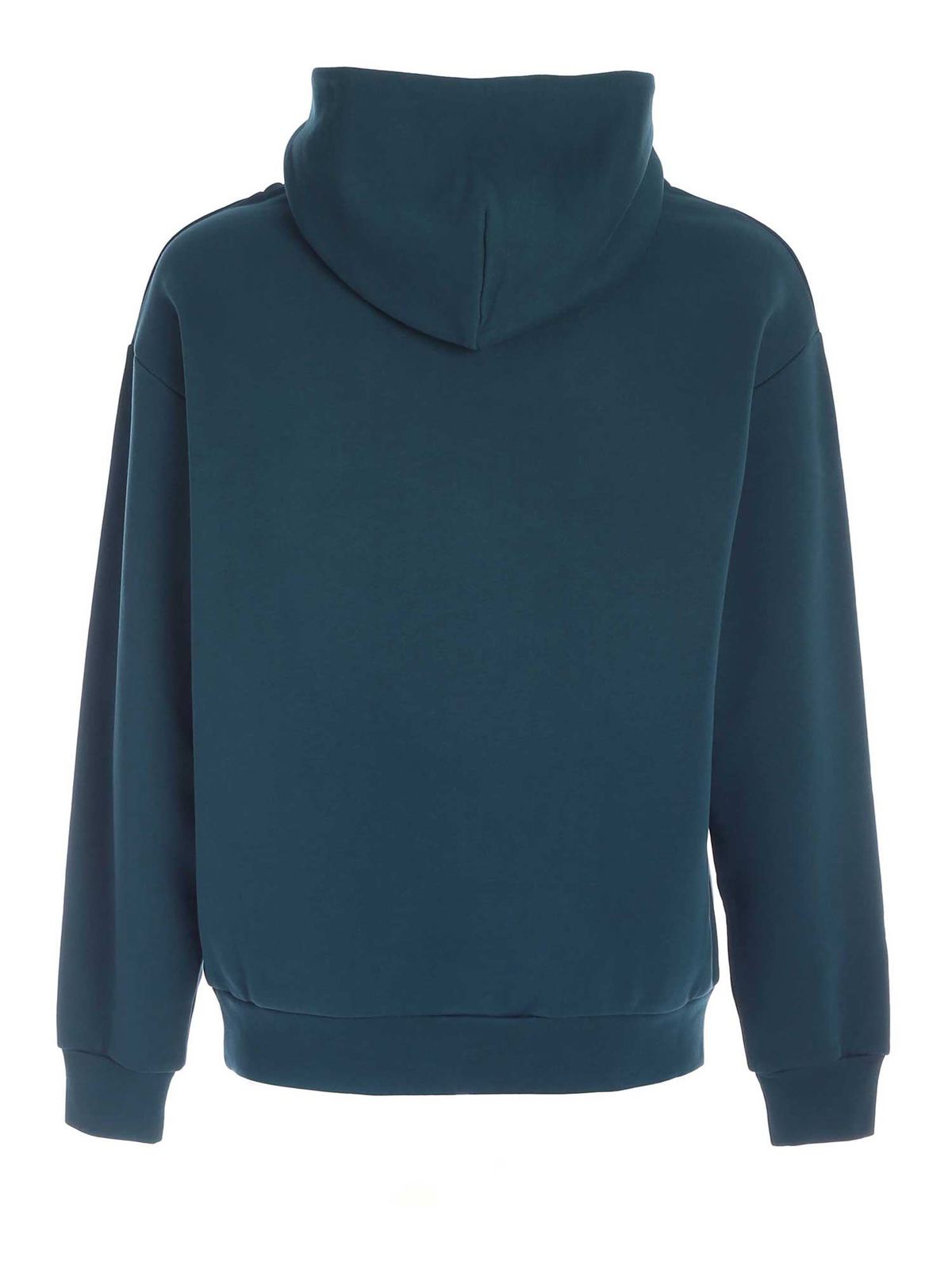 teal color hoodie