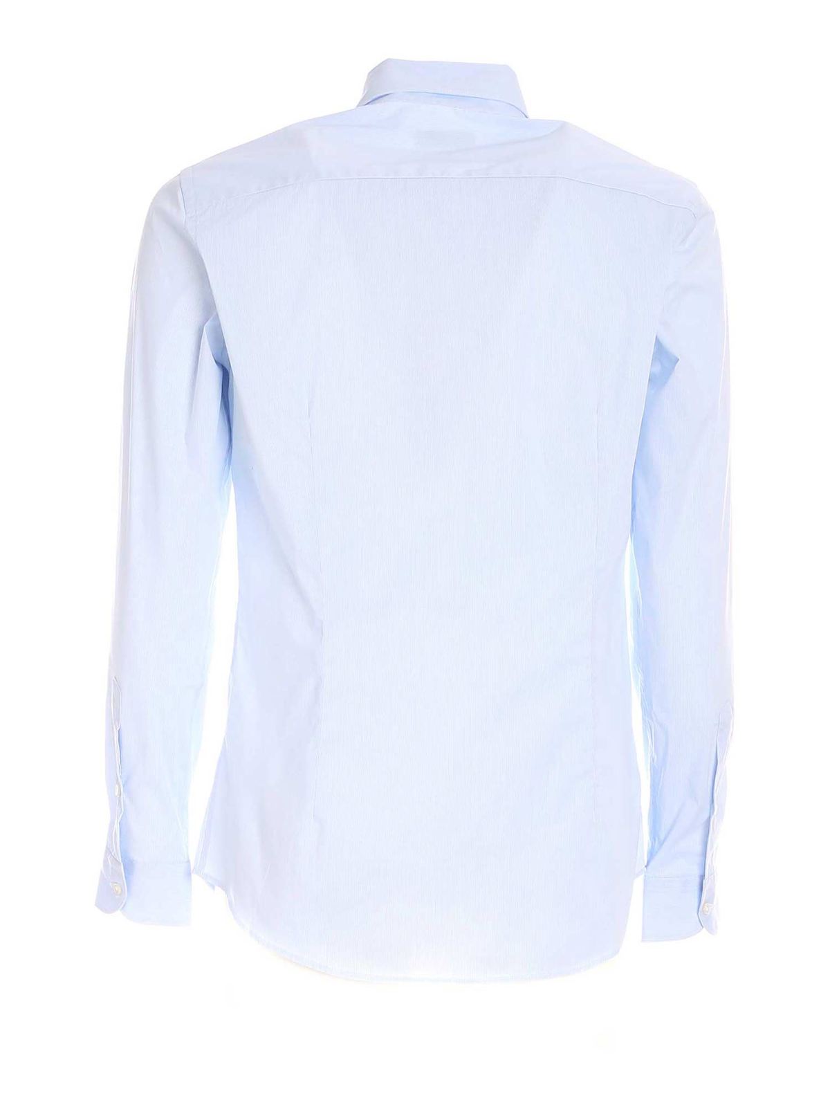 Shirts Fay - French collar stretch shirt in light blue - NCMA143259SSFQ017D