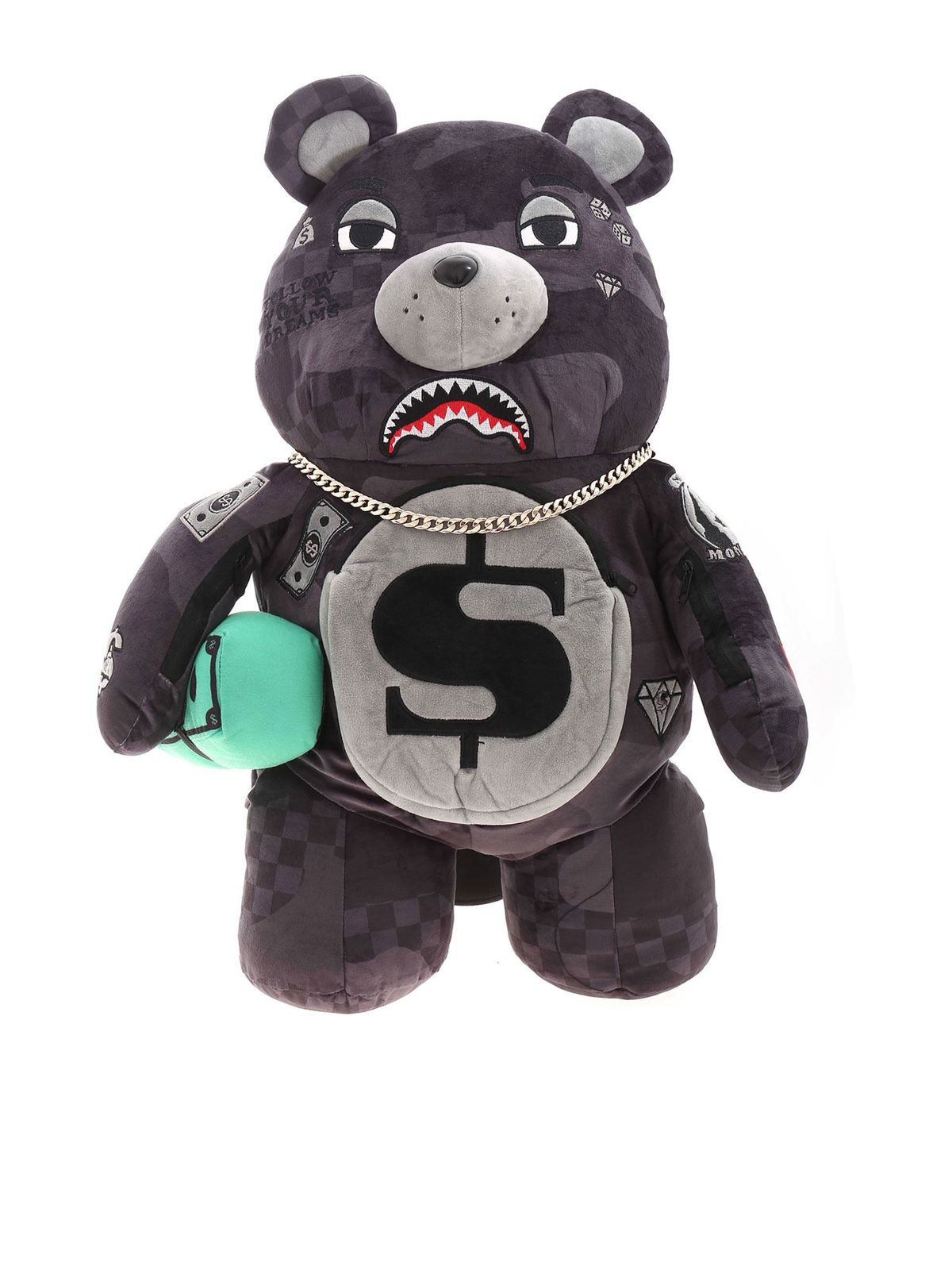 Sprayground Teddy Bear Money Backpack In Grey | ModeSens
