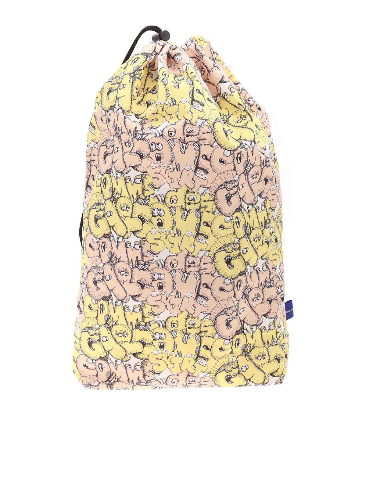 Backpacks Comme Des Garcons Shirt - Kaws backpack in yellow - FHK201W212