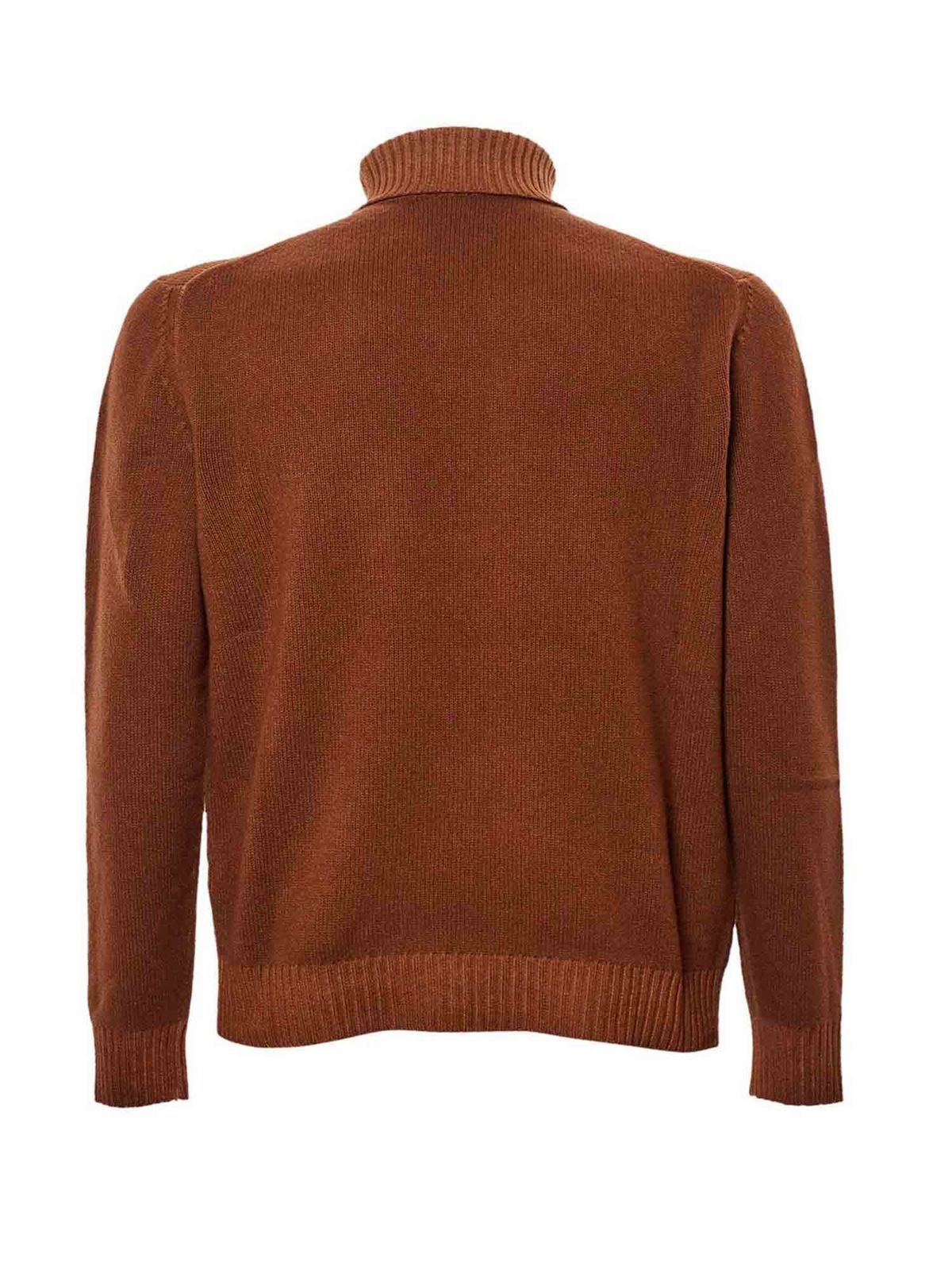 Turtlenecks & Polo necks Malo Wool turtleneck in camel color