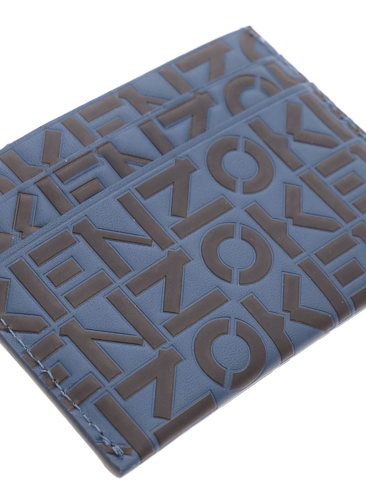 Wallets & purses Kenzo Monogram card holder in blue FA65PM900L4178