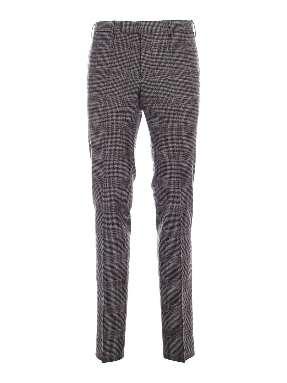 Tailored & Formal trousers Pt Torino - Prince of Wales pants in grey ...