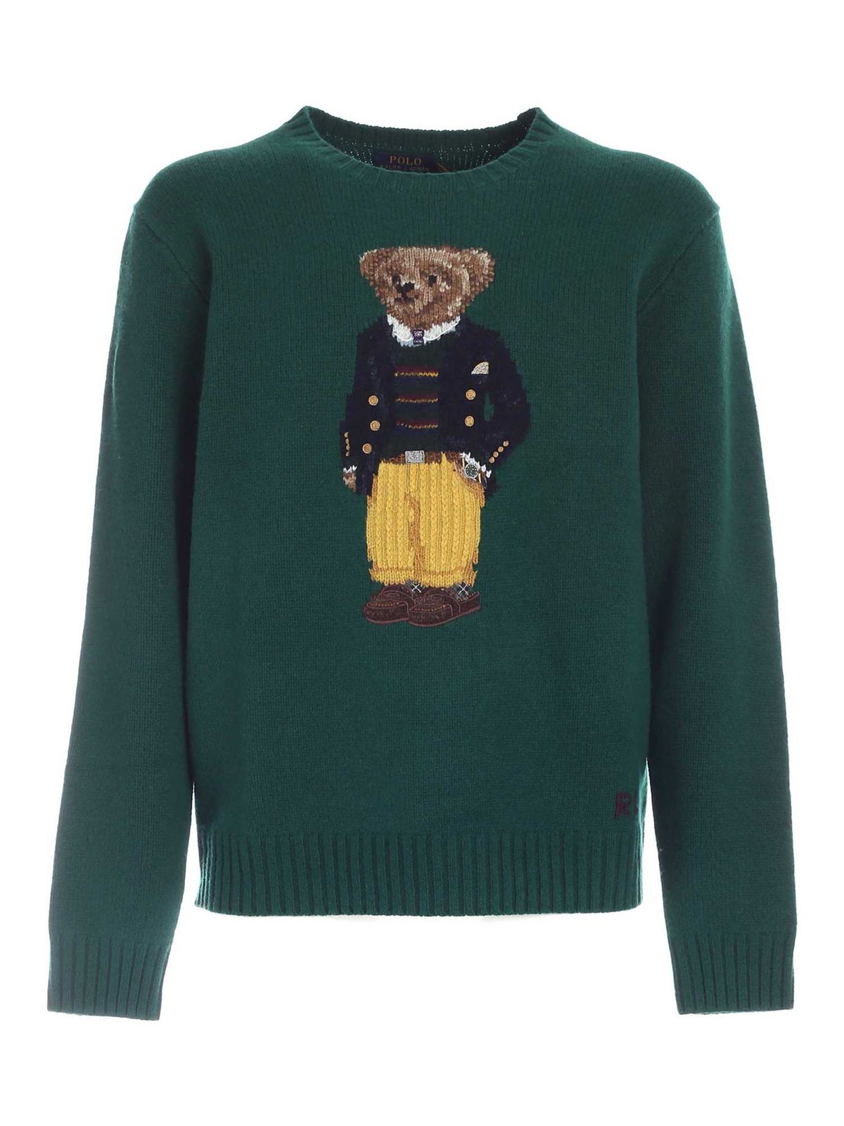 Crew necks Ralph Lauren - Polo Bear sweater in green - 710850566001
