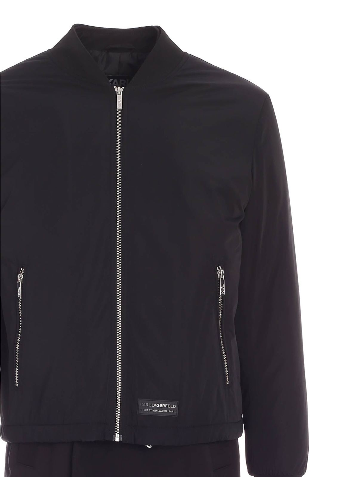 Knee length coats Karl Lagerfeld - Bomber coat in black - 455014512545990