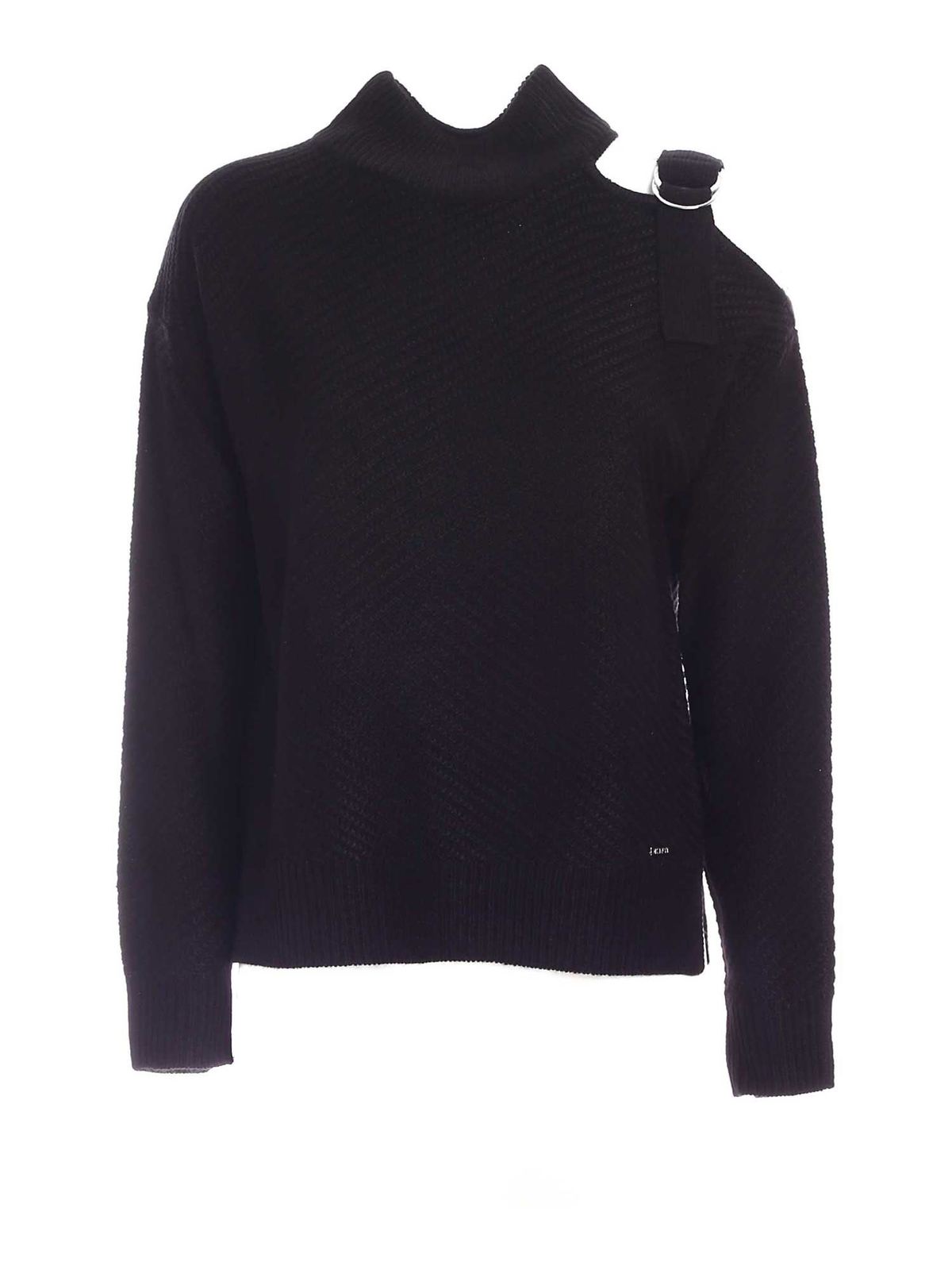 Turtlenecks & Polo necks Dkny - Cut-out sweater in black - P1HS8AA9BLACK