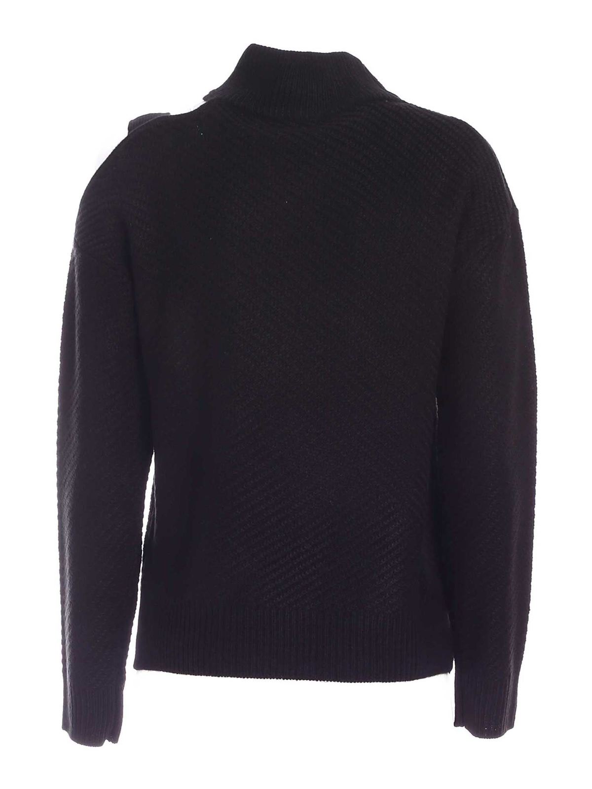 Turtlenecks & Polo necks Dkny - Cut-out sweater in black - P1HS8AA9BLACK