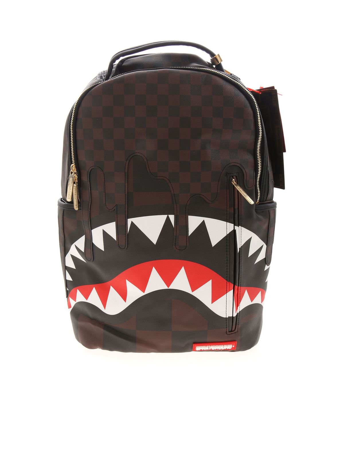 Backpacks Sprayground - Shark in Paris backpack in brown and black ...