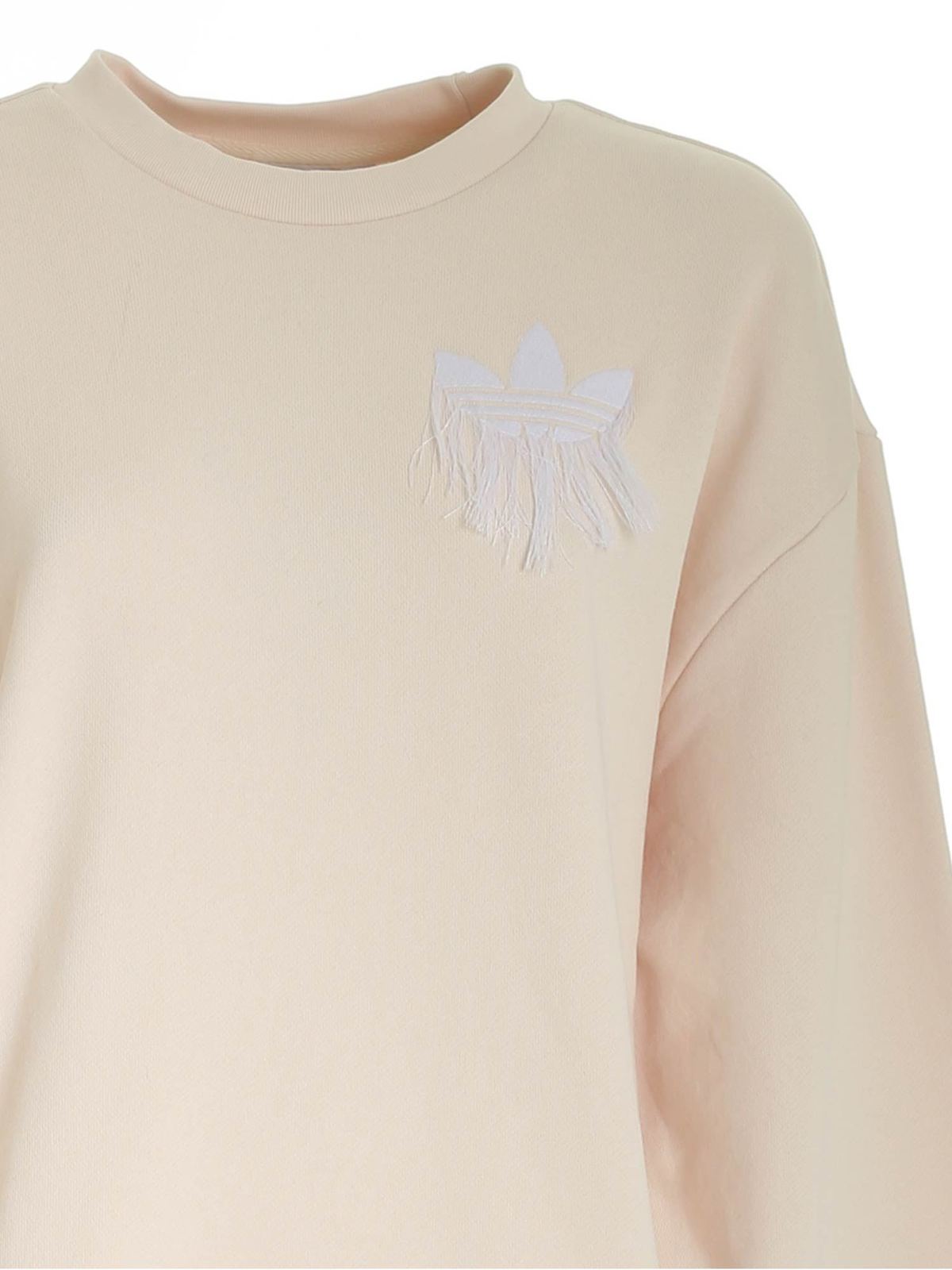 adidas originals new neutrals logo sweatshirt in beige