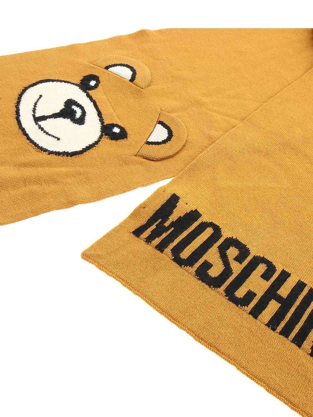 Scarves Moschino Teddy Bear scarf in camel color 30637M2125003
