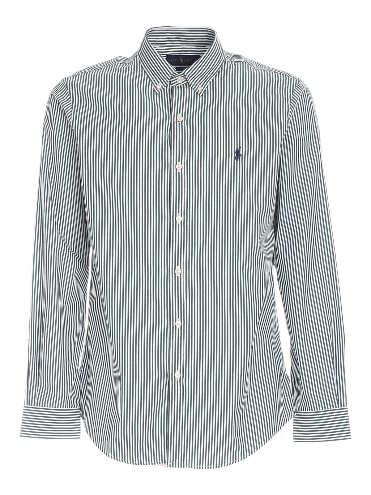 Shirts Ralph Lauren - Button-down strips shirt in green and white ...