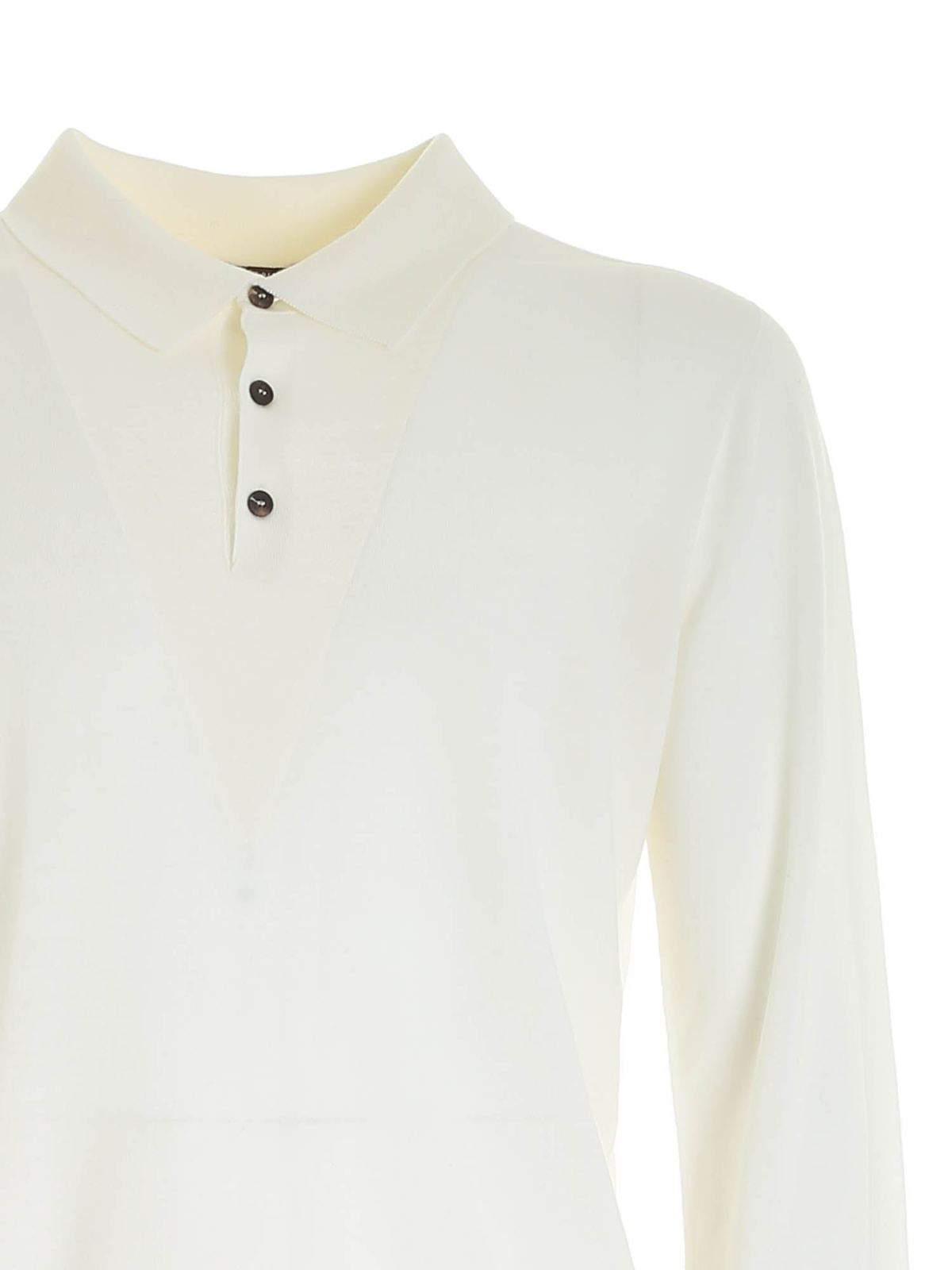 Polo shirts Peserico - Ivory polo shirt in ivory color - R59016F1809770003