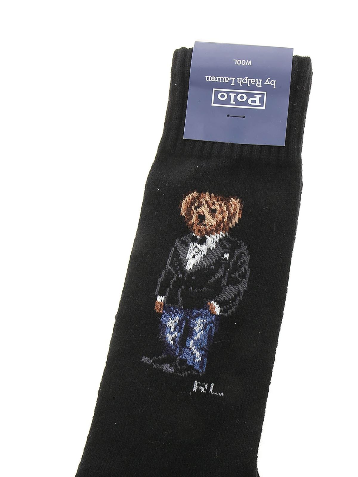 Socks Polo Ralph Lauren - Polo Bear socks in black - 449858067002