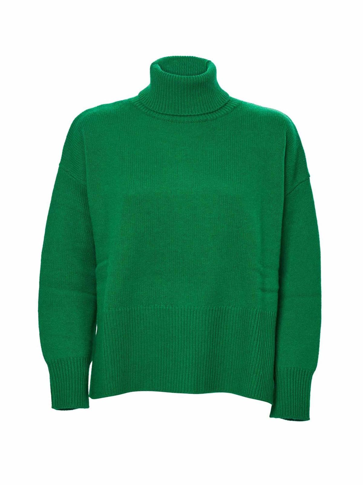 Cuellos altos y polos P.A.R.O.S.H. Suéter Con Cuello Alto Verde Cuellos altos y polos P.A.R.O.S.H. Suéter Con Cuello Alto Verde