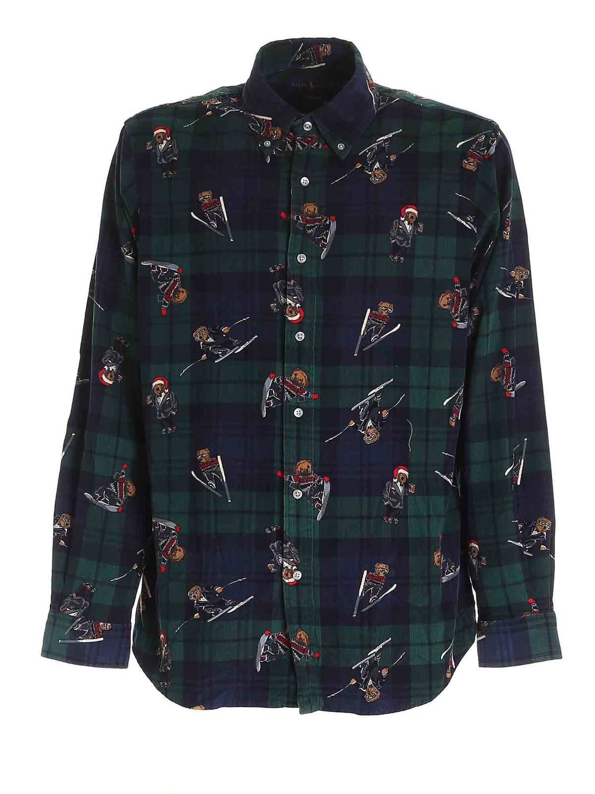 polo bear button up shirt