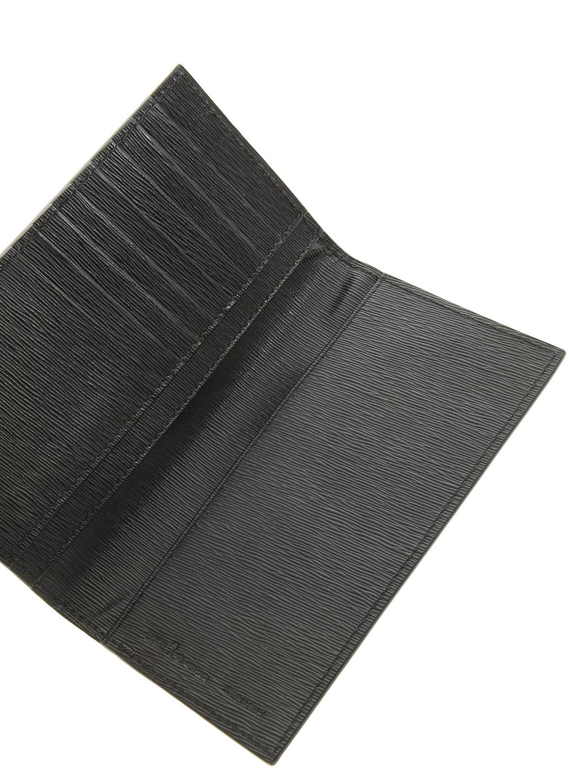 Wallets & purses Kiton Black leather card holder UPWYNNN0081502009