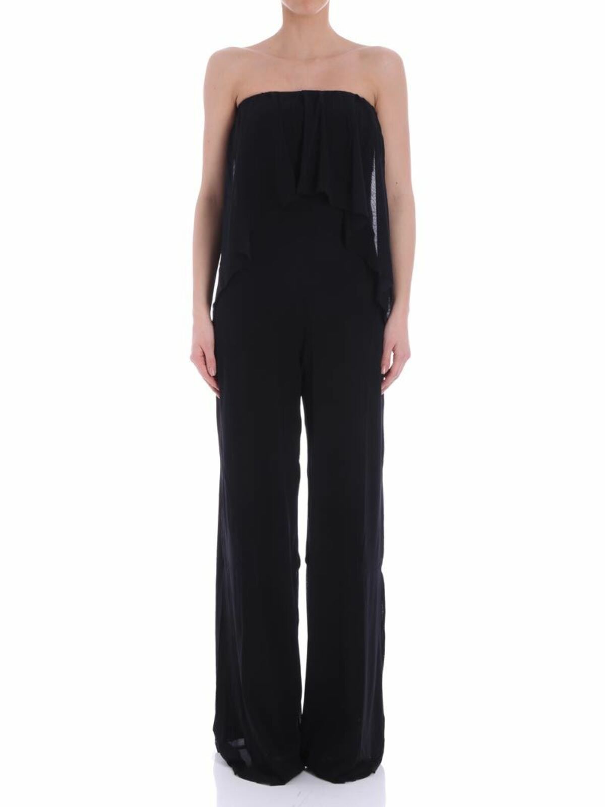 Jumpsuits Fuzzi - Black off shoulders jumpsuit - F8116710056999