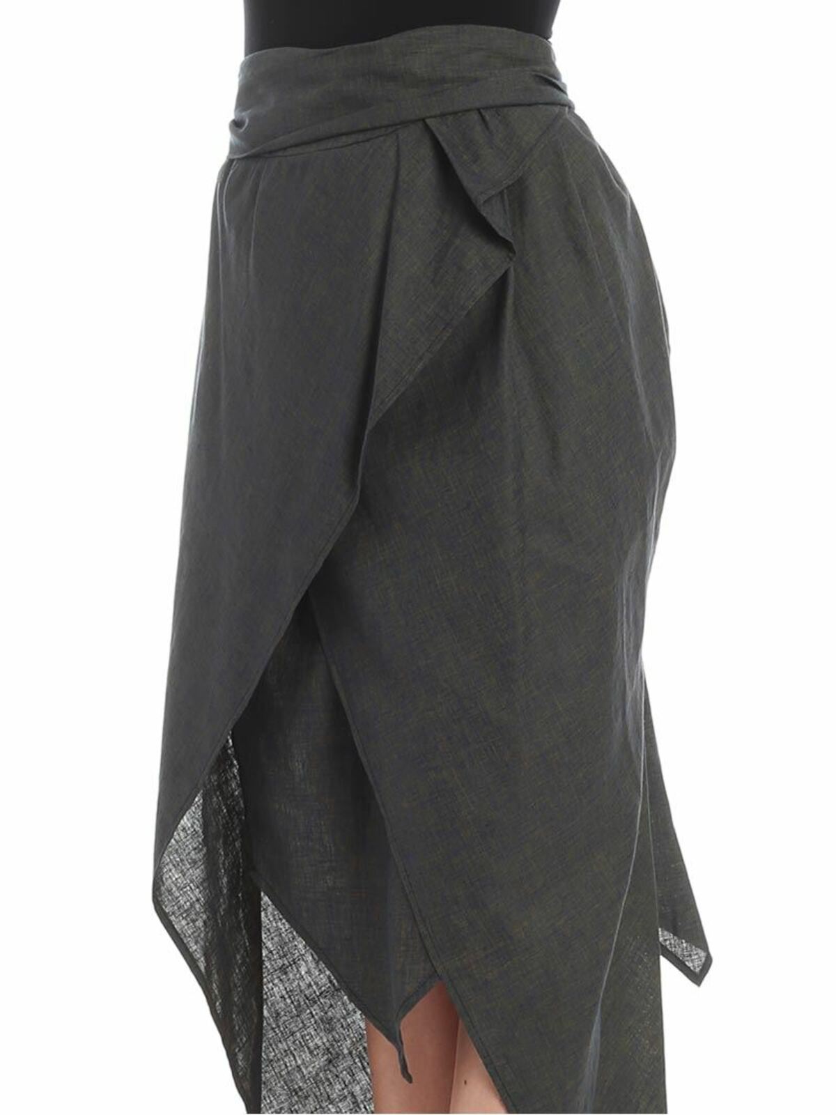 Long skirts Vivienne Westwood Anglomania - Gray asymmetrical skirt ...