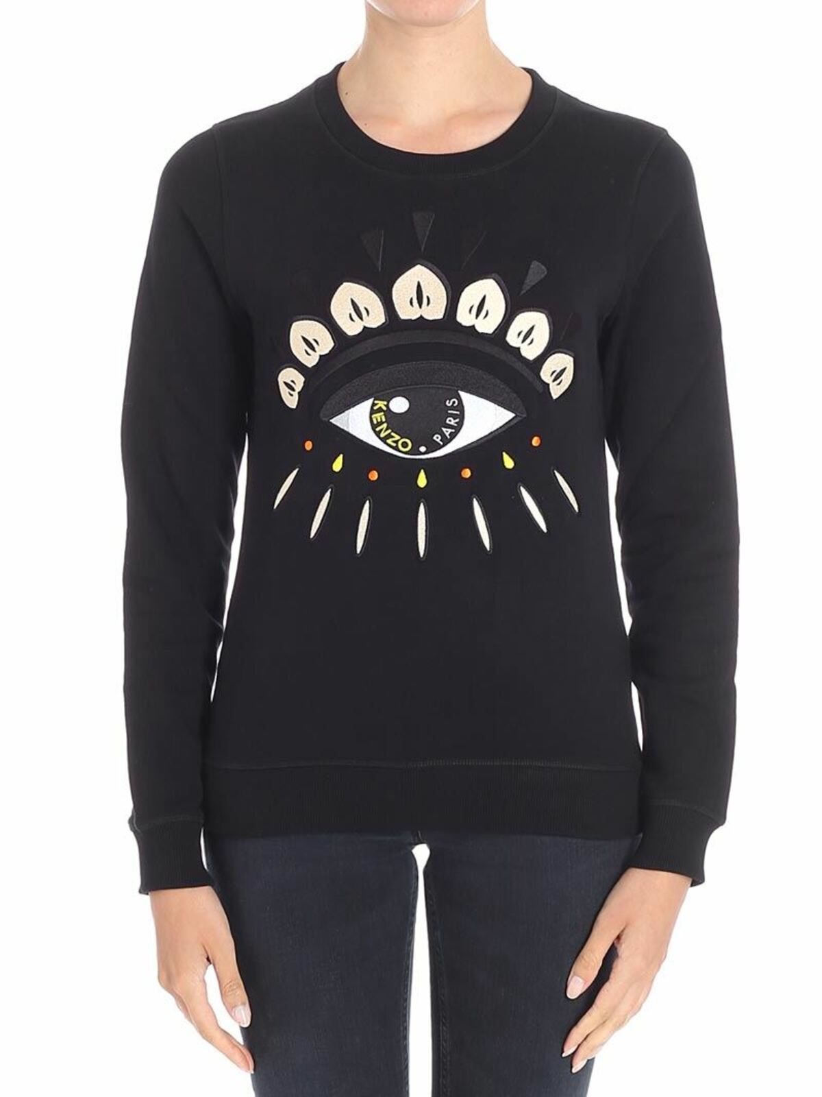 Sweatshirts & Kenzo - Black with eye embroidery 2SW7104XI99