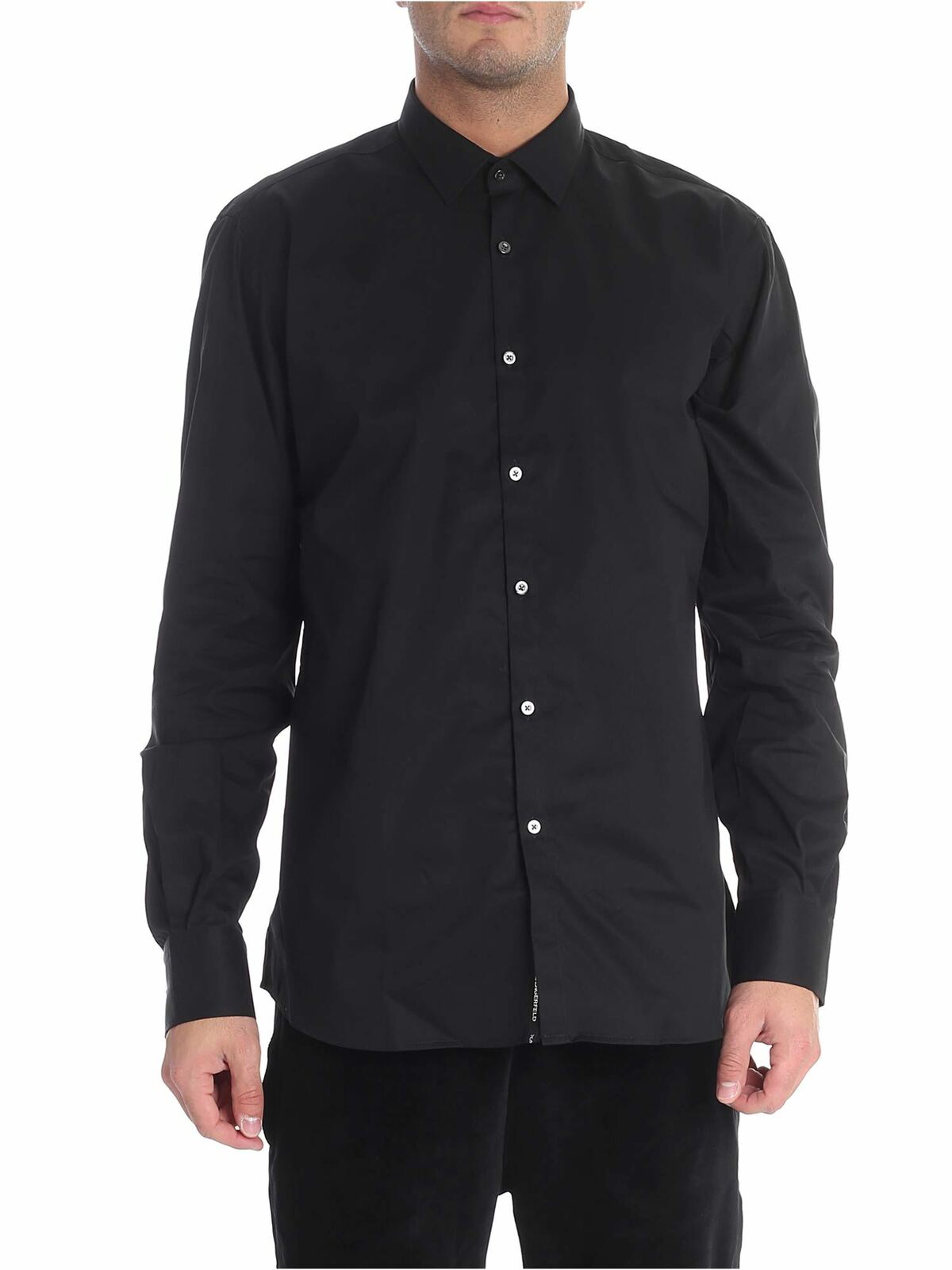 Shirts Karl Lagerfeld - Black cotton shirt - 605103582699990 | iKRIX.com