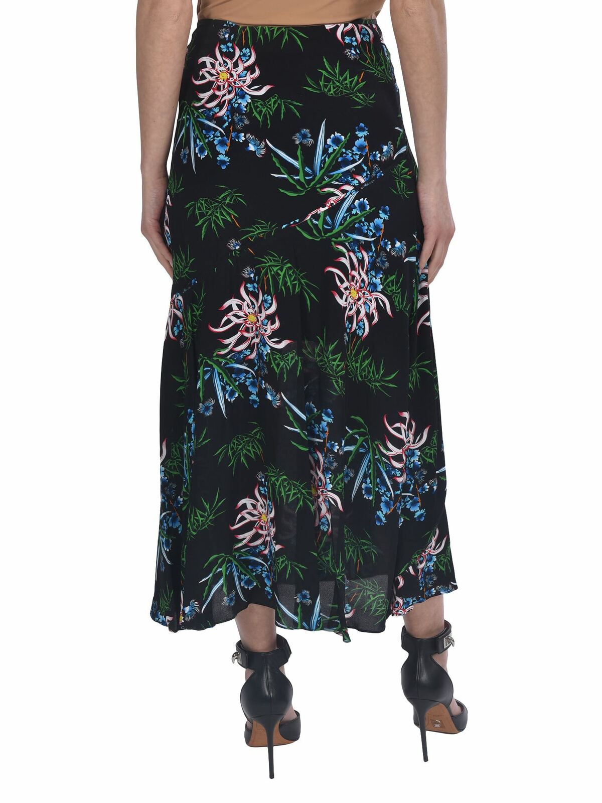 Long skirts Kenzo Sea Lily skirt in black 2JU12958F99