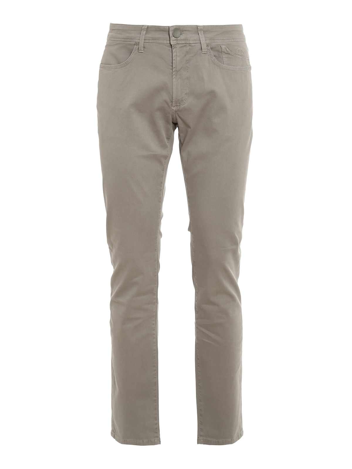 Jeckerson Stretch Cotton Pants In Grey
