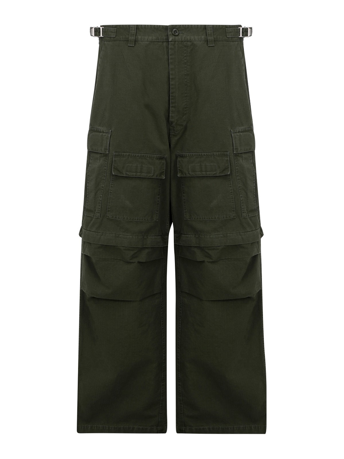 Casual trousers Balenciaga - Green cotton cargo trousers - 642313TJP092840