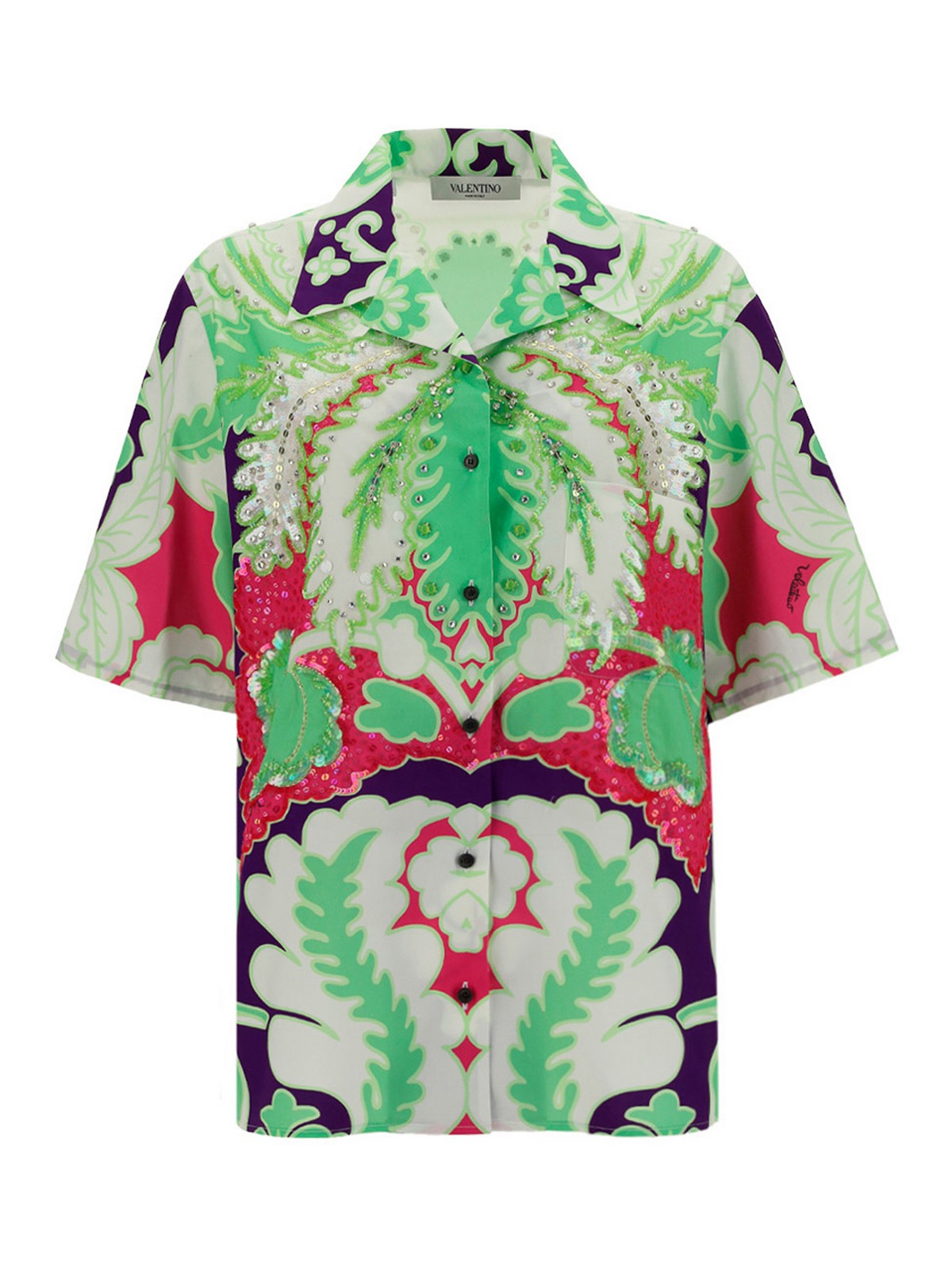 VALENTINO SEQUIN EMBROIDERED  SHIRT