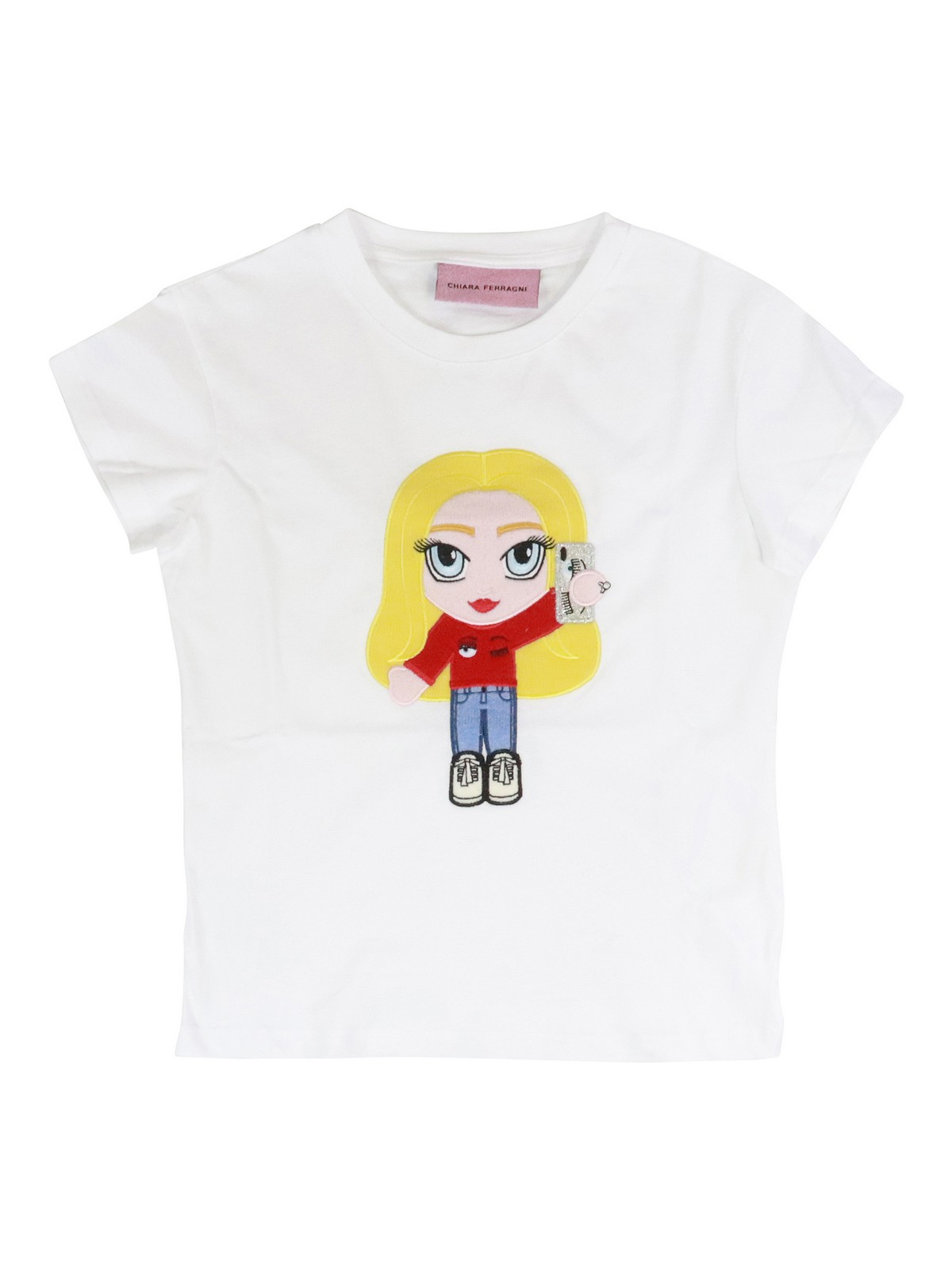 CHIARA FERRAGNI CFMASCOTTE LOGO EMRBOIDERY T-SHIRT