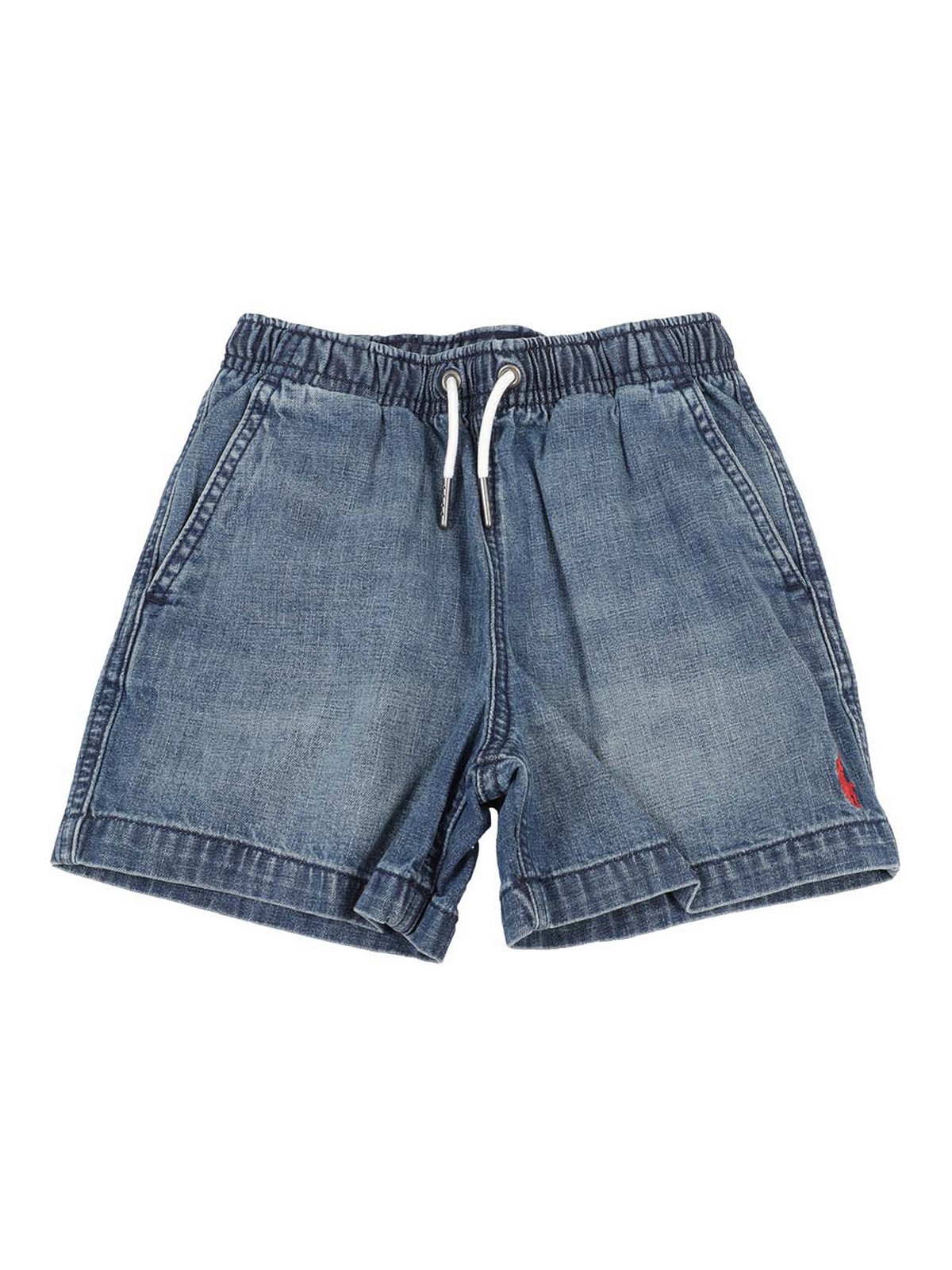 RALPH LAUREN DENIM SHORTS WITH LOGO