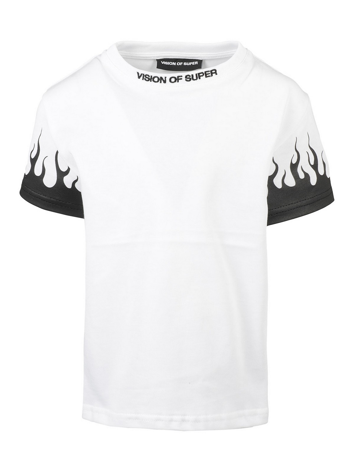 Flame print cotton T-shirt
