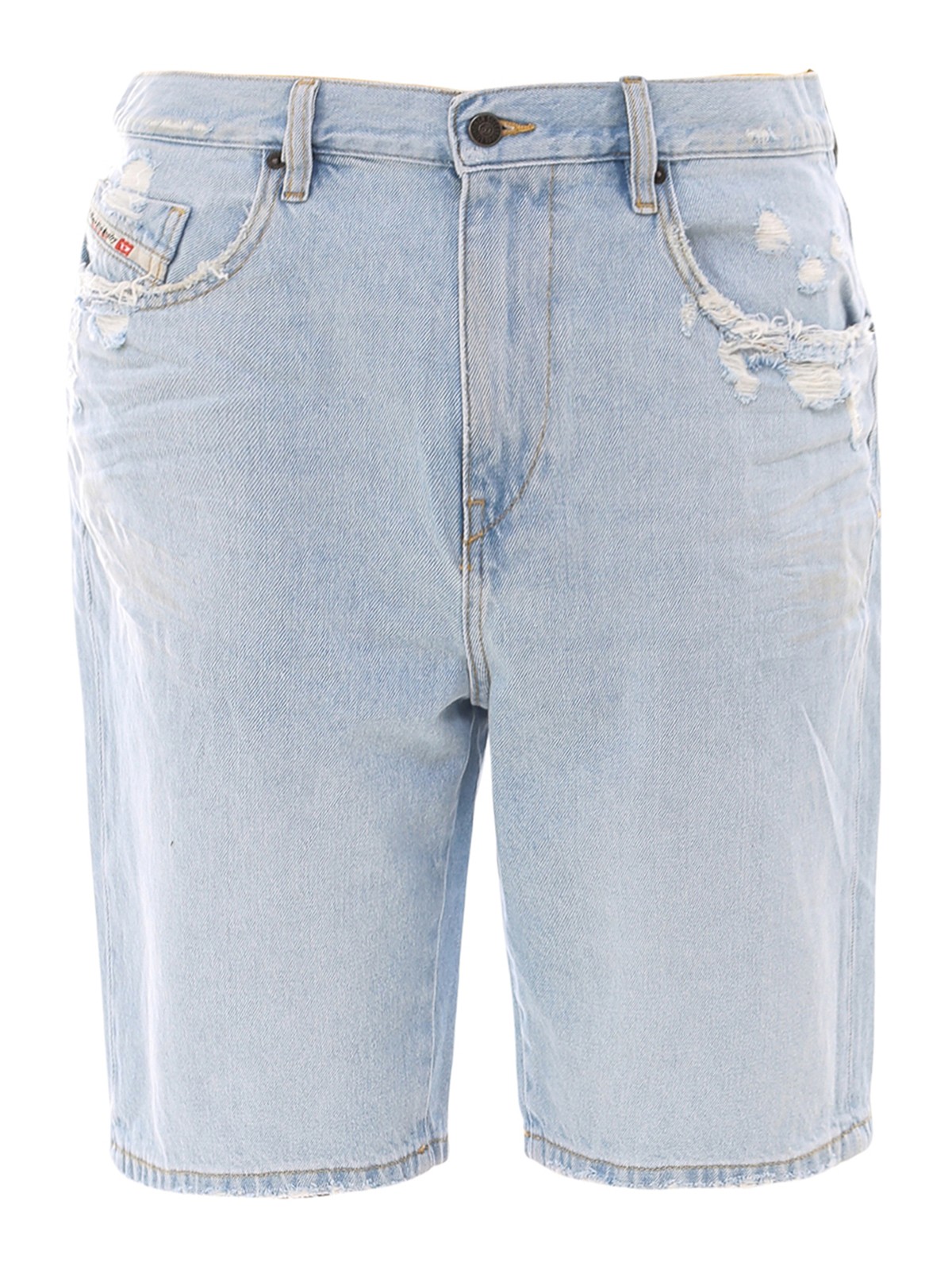 wash denim bermuda shorts 