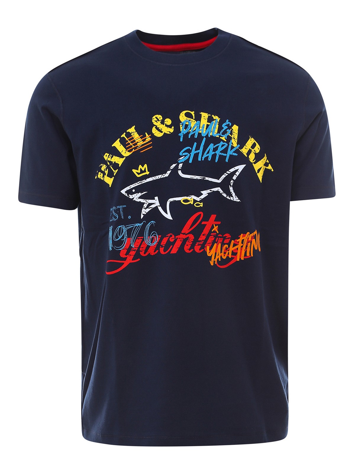 Paul & Shark Branded T-shirt In Blue