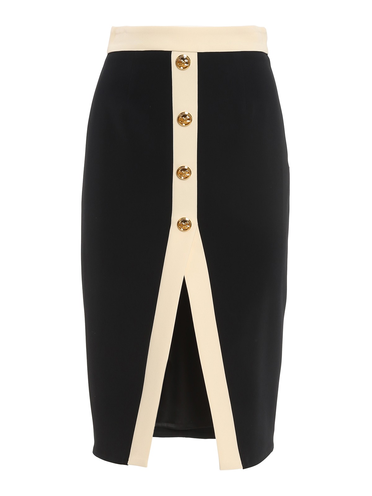 Elisabetta Franchi - Double crêpe skirt - Knee length skirts & Midi ...