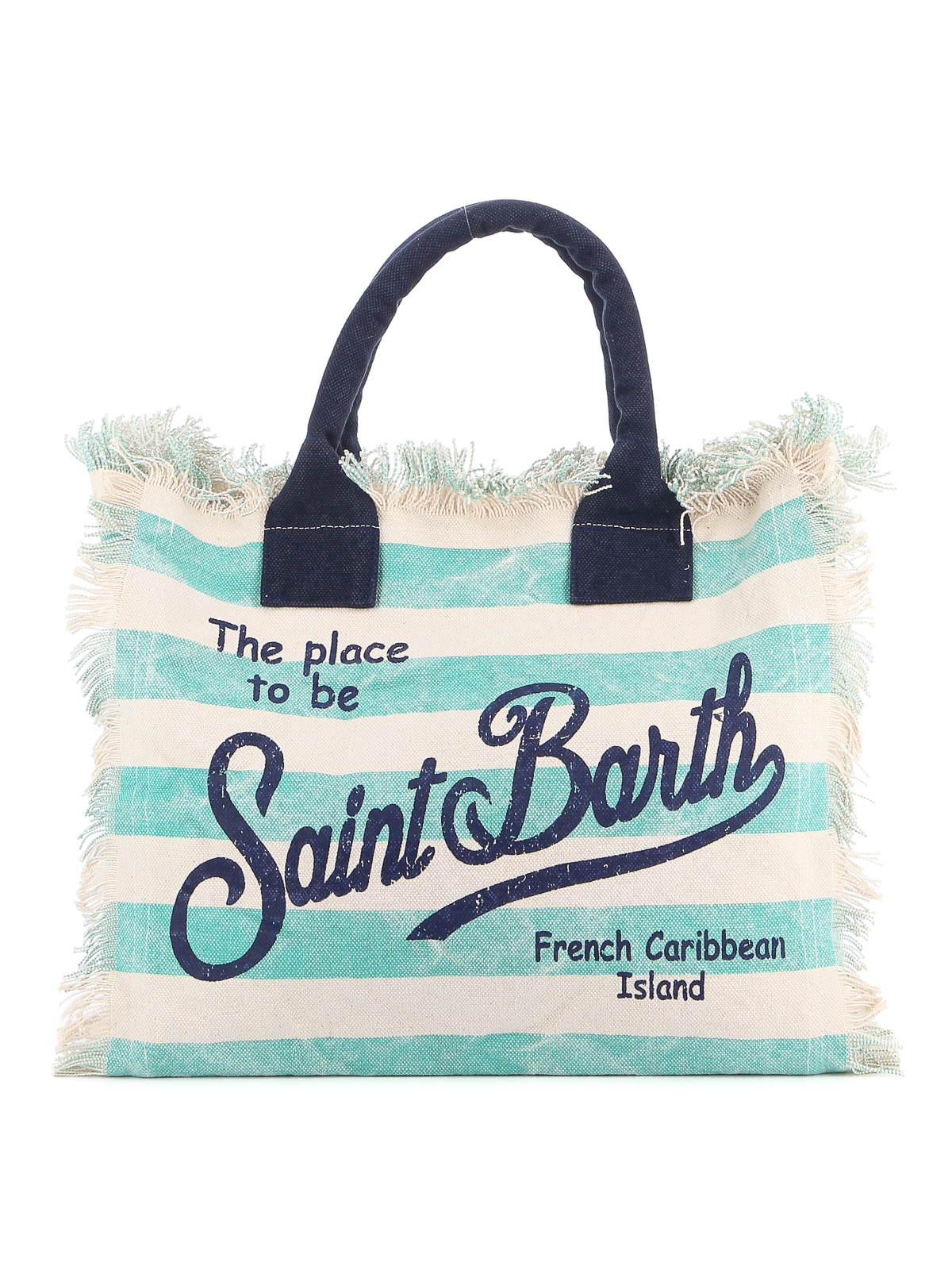 Totes bags Mc2 Saint Barth - Vanity striped canvas beach bag - VANI001LIG56