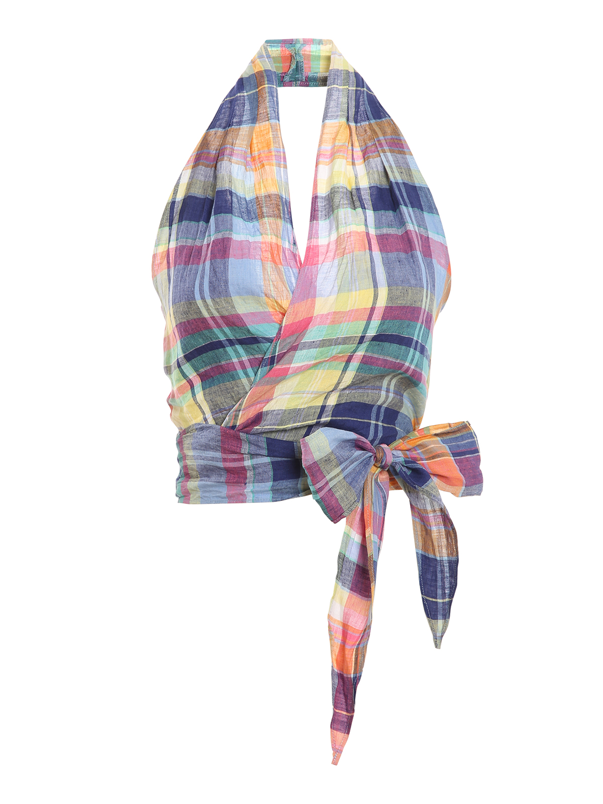 POLO RALPH LAUREN TARTAN LINEN TANK TOP