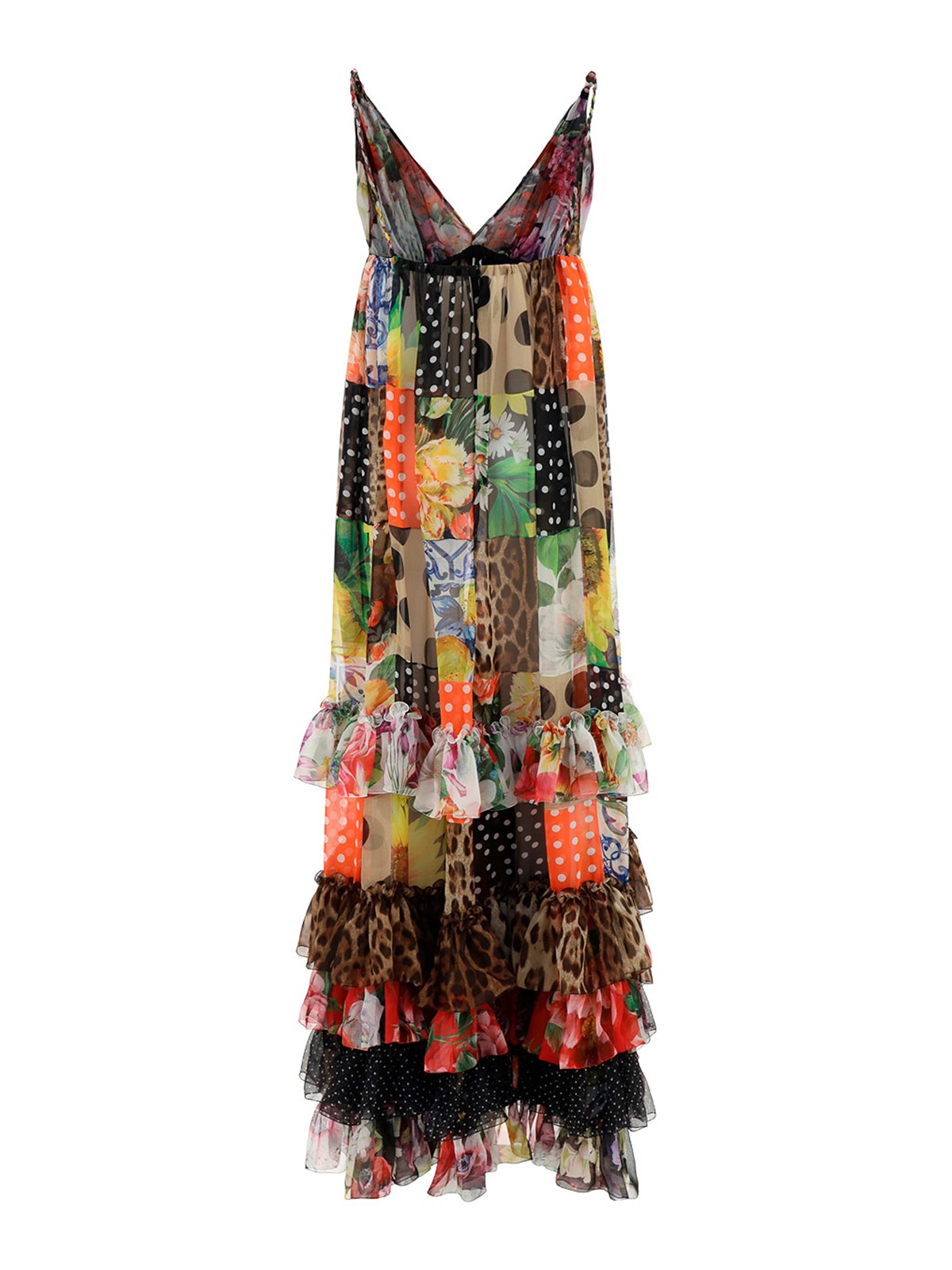 Sicilian Patchwork maxi dress 
