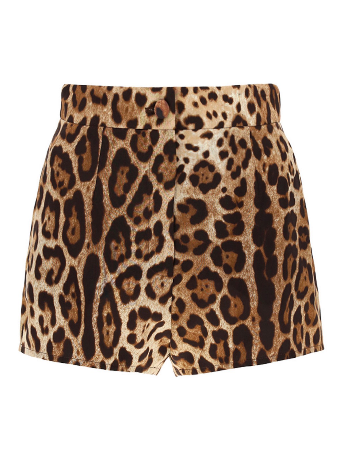 DOLCE & GABBANA LEOPARD SILK SHORTS