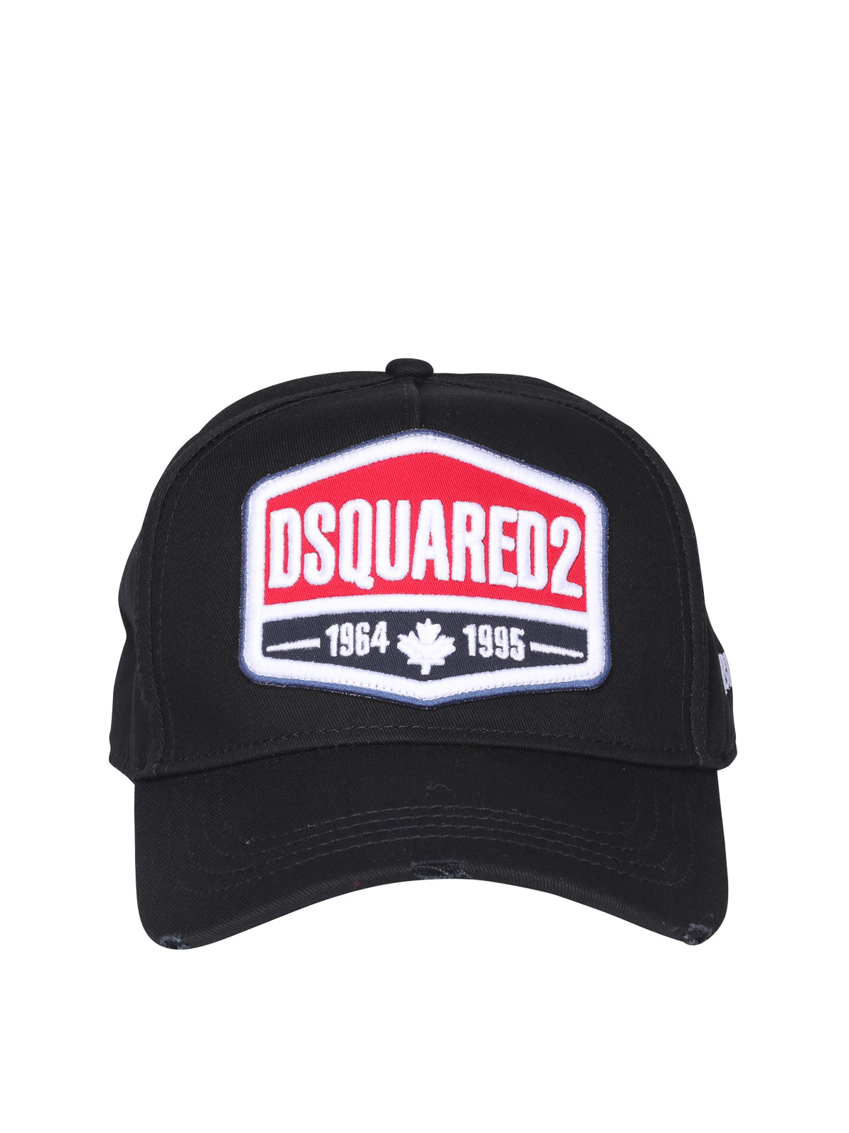 Dsquared2 Used Effect Baseball Cap In Black