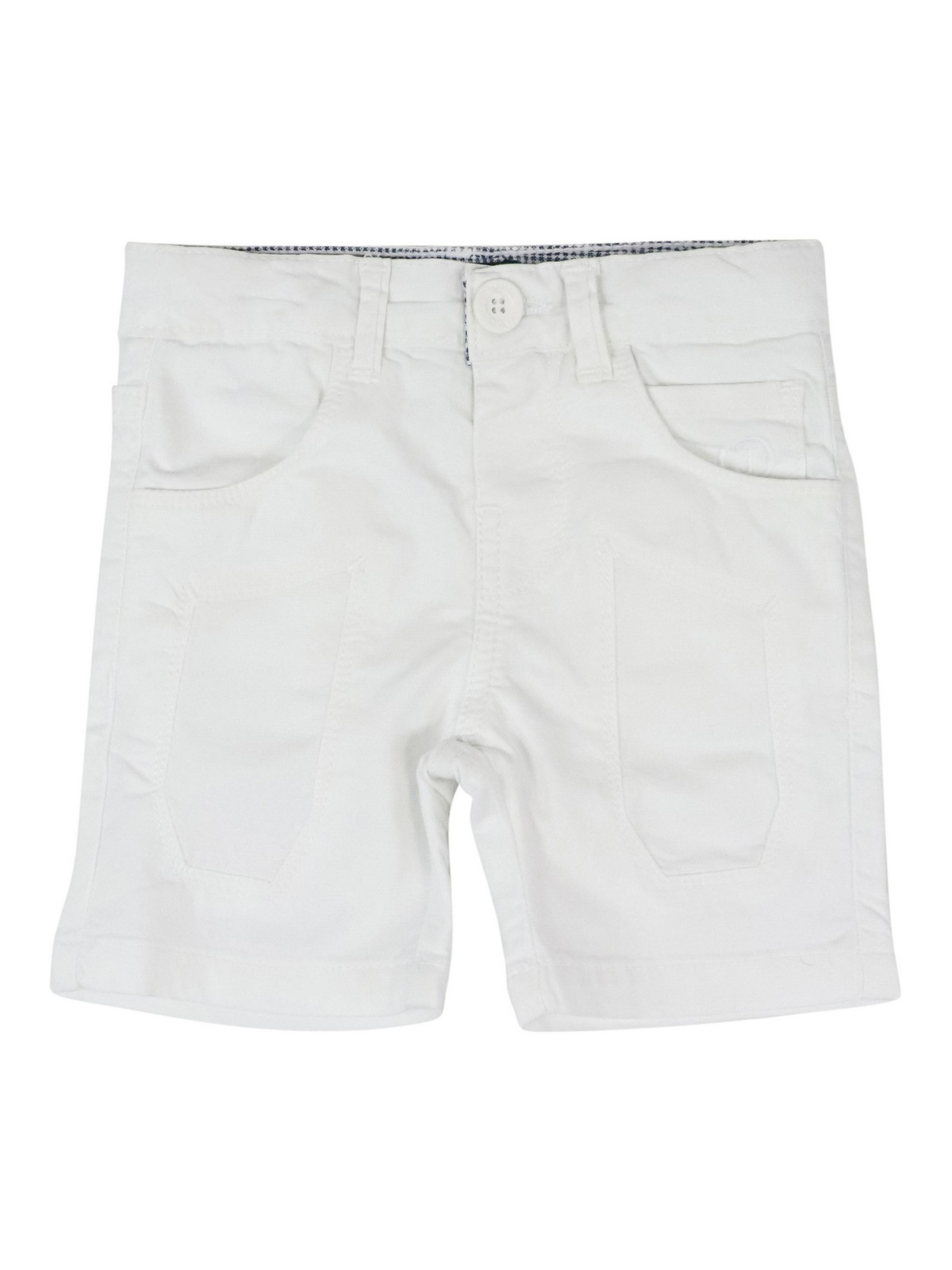 Jeckerson Kids' Stretch Cotton Bermuda Shorts In White