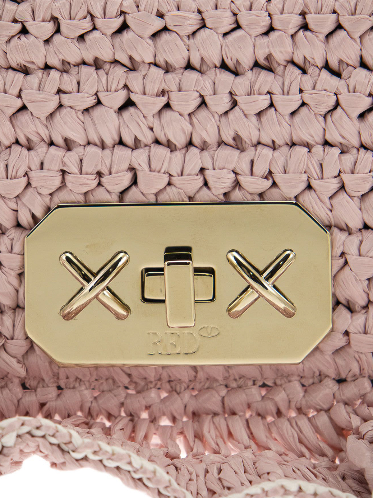 valentino raffia clutch