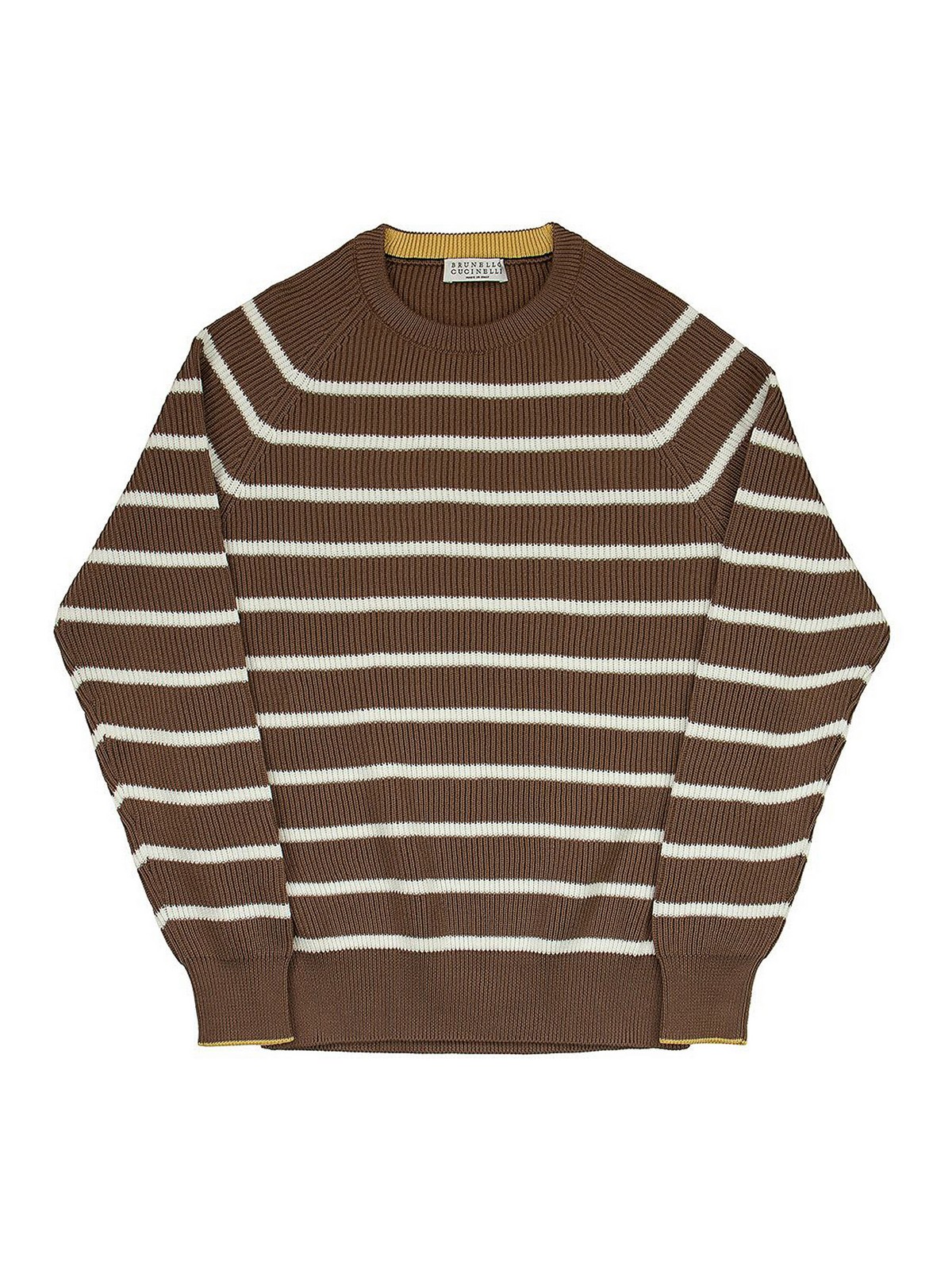 BRUNELLO CUCINELLI STRIPED CREWNECK