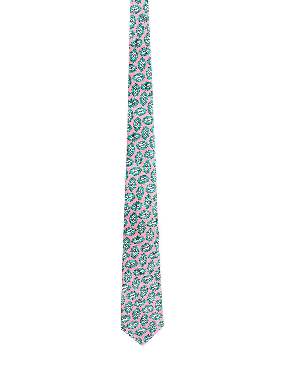 Kiton Patterned Silk Tie In Pink