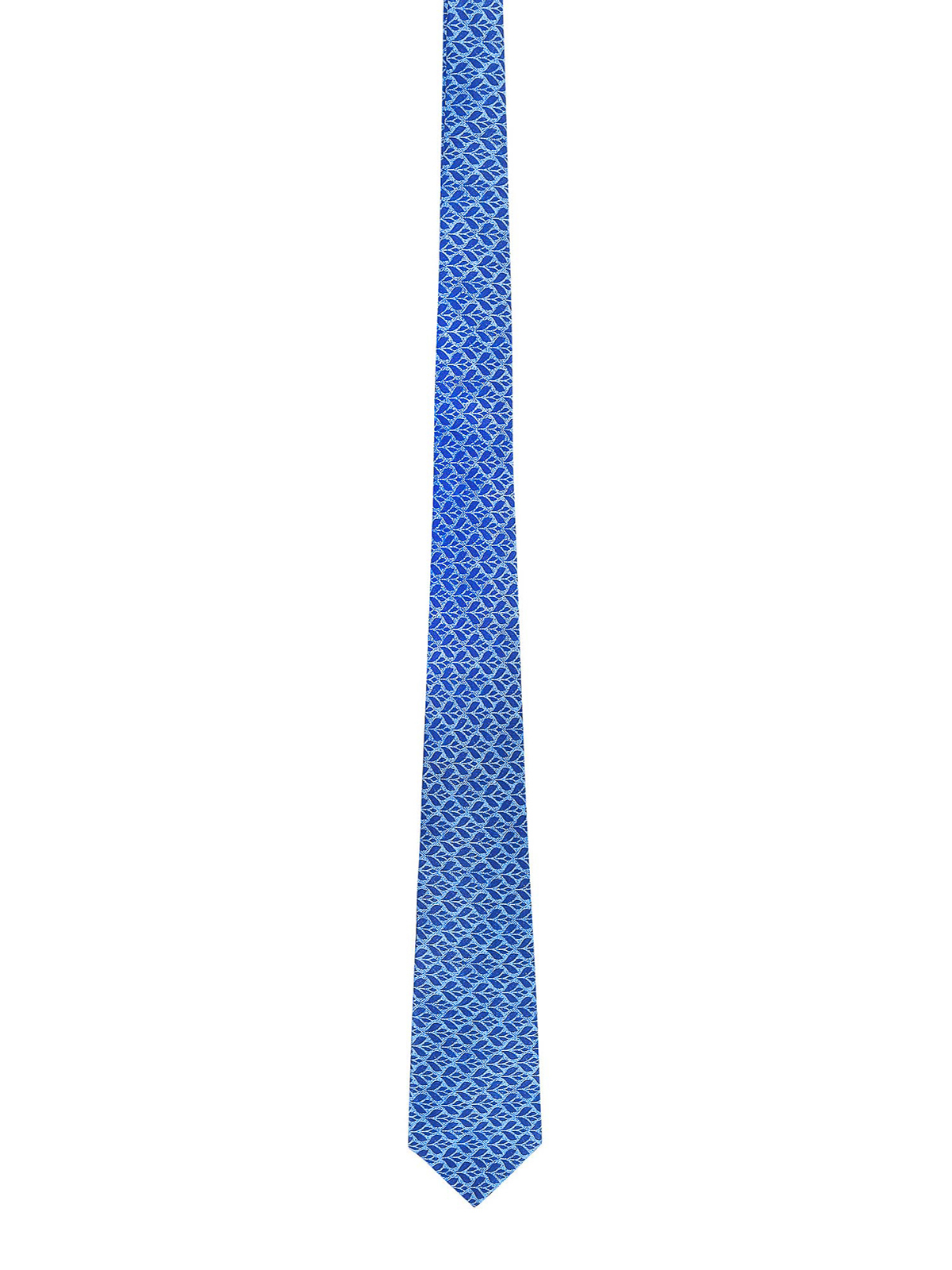 Kiton Floral Silk Tie In Blue