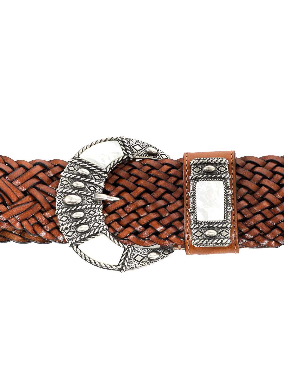 Etro - Woven leather belt - belts - 1N43975530150 | Shop online at iKRIX