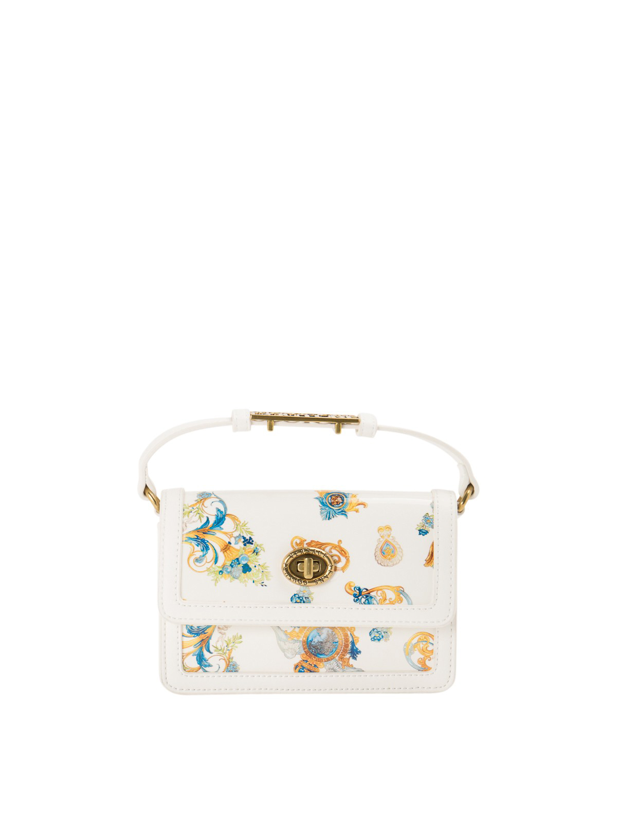 Versace Jeans Couture Baroque Print Bag In White | ModeSens