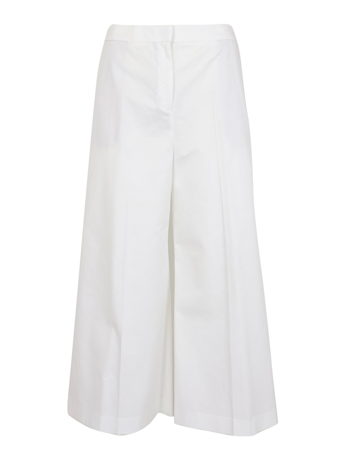 Pt Torino Crepe De Chine Culotte Trousers In White